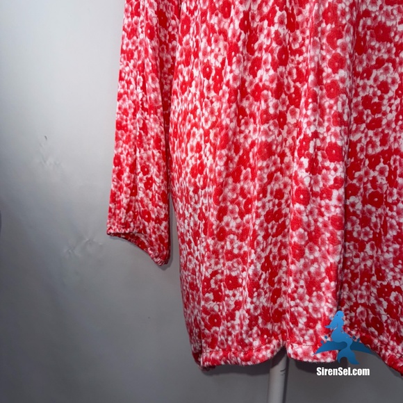 1138 Michael Kors Tunic Top – Size 3X – Red Floral - Picture 7 of 15